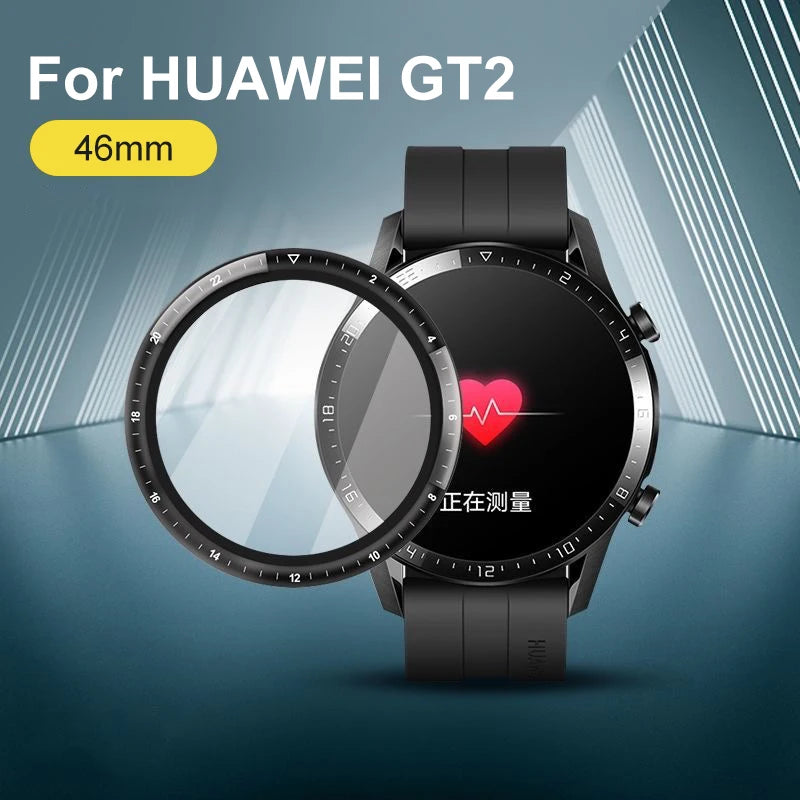 3pcs 3D Protective Film for Huawei Watch GT2 46 42mm HD Clear Screen Protector for Huawei GT2 Smart Watch Soft Film (Not Glass)