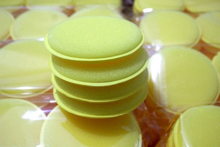 6PCS Welt waxing sponge Car Wash Beauty High-density small round sponge car polishing waxing sponge wipe