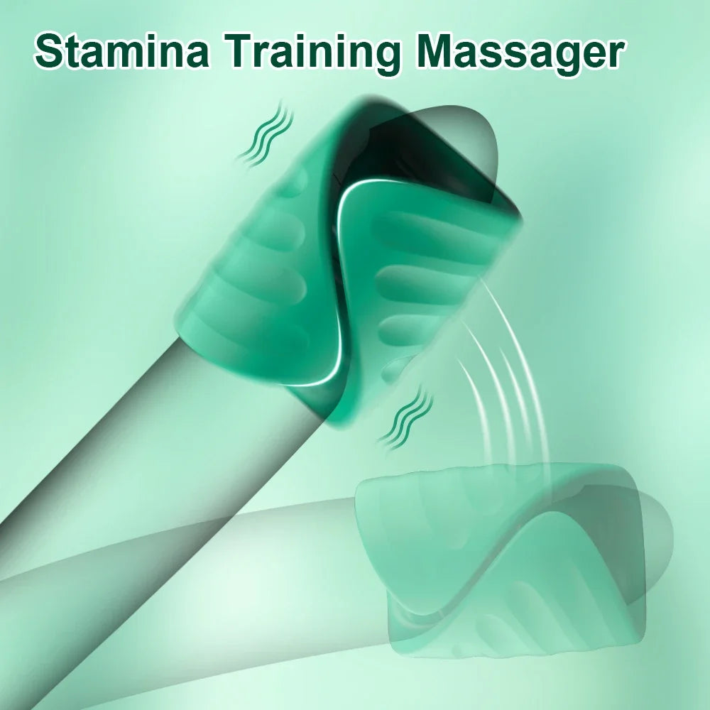 Glans Trainer for Men Powerful Vibrating Penis Training Glans Masturbator Lasting Endurance Massager Vibrator Erotic Sex Toys