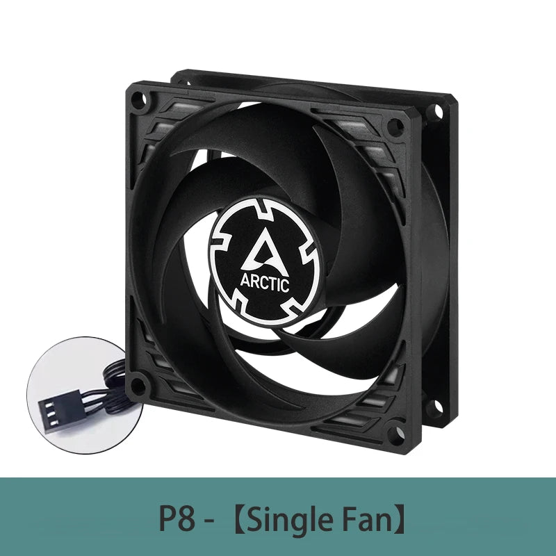ARCTIC P8 - 80mm Case Fan, Pressure-Optimised, quiet motor, Fluid Dynamic Bearing,  Speed: 3000 RPM Fixed Speed, 3-Pin Connector