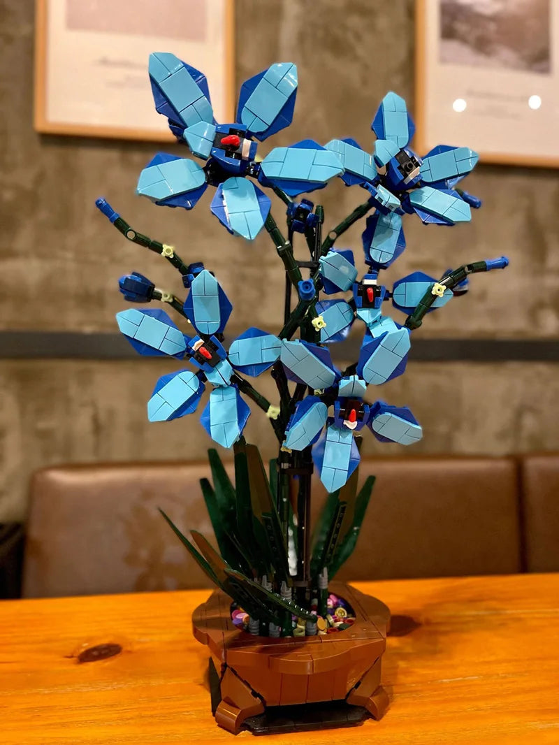 New MOC Creativity Artificial Bouquet Flower Preserved Flower Bonsai Potted Plant Home Decoration Building Block Bricks Kids Toy