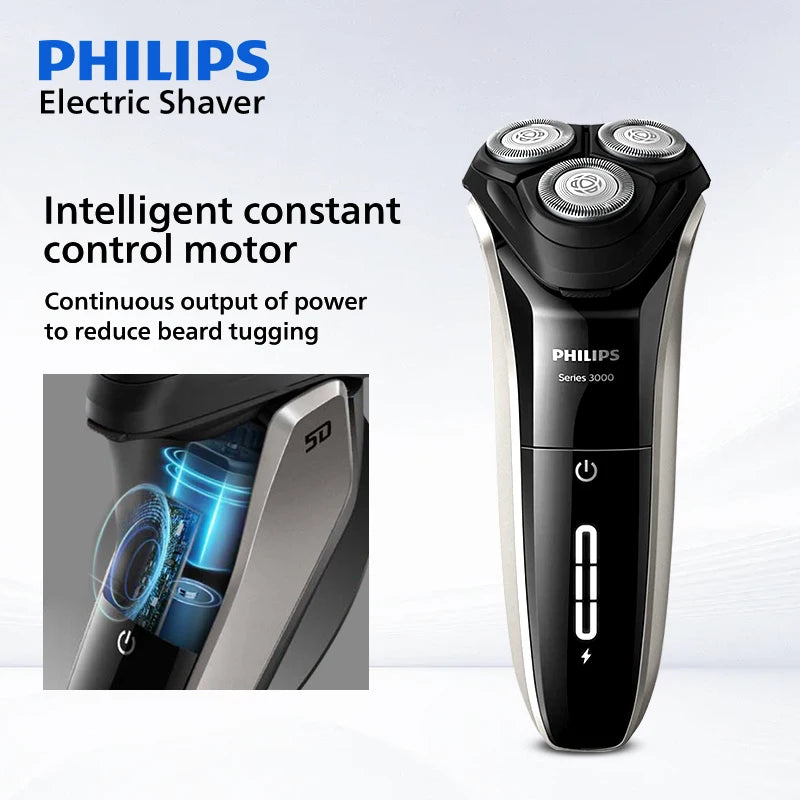 Philips New 3000 Series Electric Shaver Fast Shaving Flash Charging Men's Beard Trimmer Floating Head Intelligent Sensor Razor