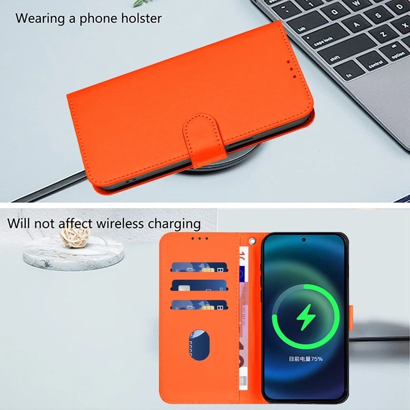 For Funda Tecno Camon 50 Pro 4G Case Candy Solid Color Flip Cover on for Tecno Camon 50 pro 4G CN5c Leather Phone Case Coque