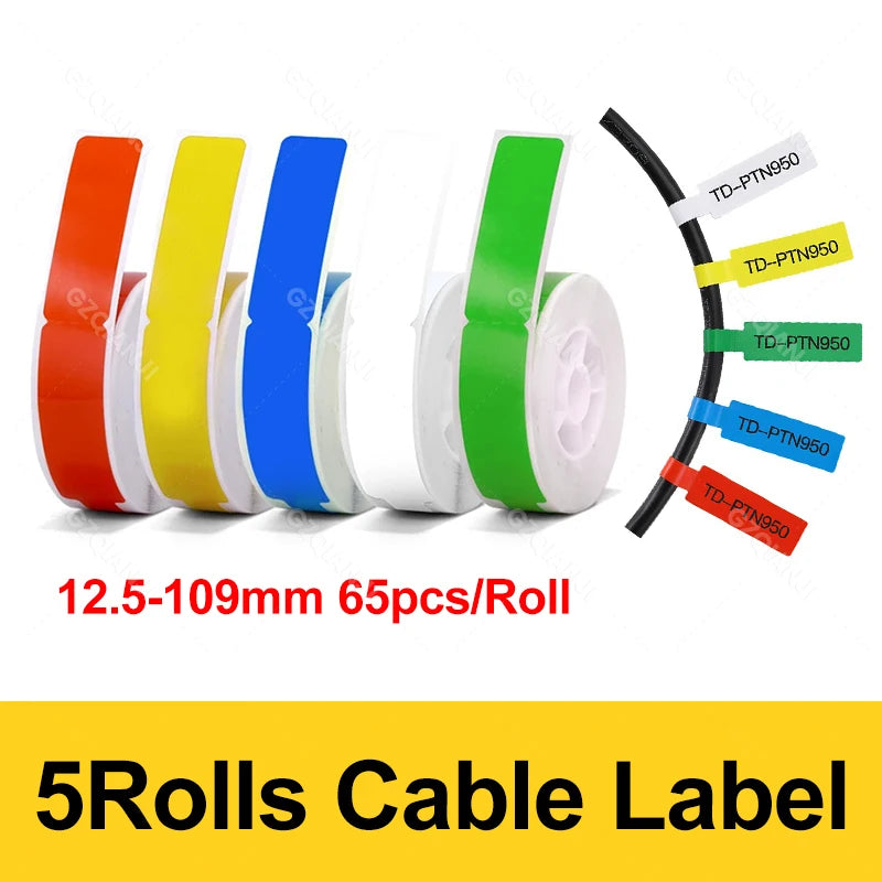 Niimbot D110 D11 Label printer paper Waterproof Anti-Oil Price Label Sticker Transparent Pure Color Label thermal Sticker Paper