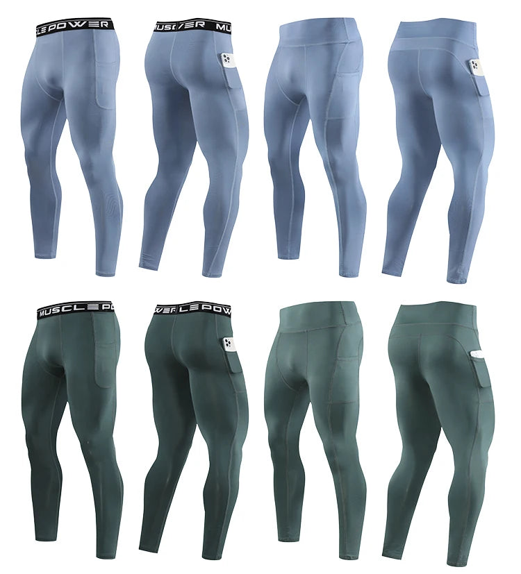 Gym Mens Fitness Running Sport Pants Athletics Tight Leggings Joggings Skinny Yoga Compression Trousers Lycra Sweatpants Dry Fit