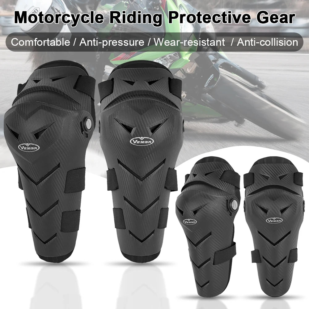Vemar 4Pcs Motocross Knee Pads Elbow Pads Moto Protection Riding Elbow Guard Motorcycle Motorbike Off-road Racing MTB Knee Pads