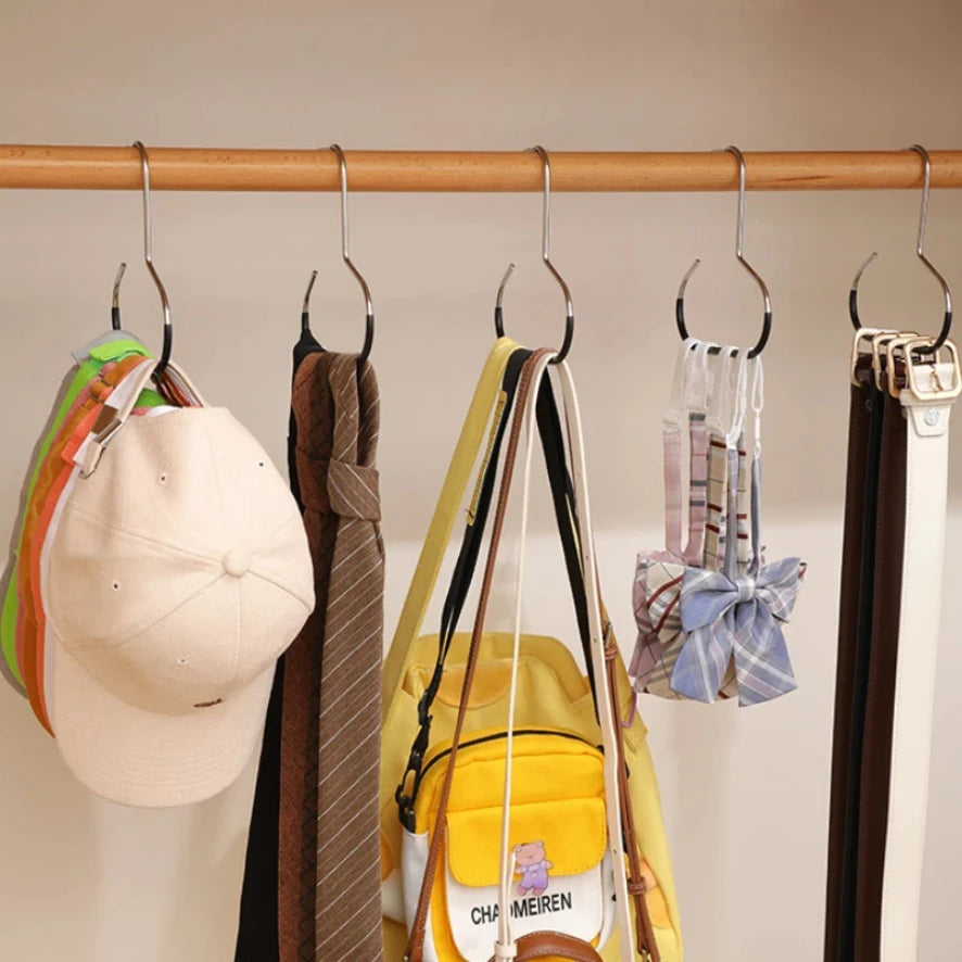Circle Ring Hat Hanger 8 Hats Display Rack Baseball Cap Organizer Scarf Towel Tie Storage Holder for Closet Bedroom Saving Space