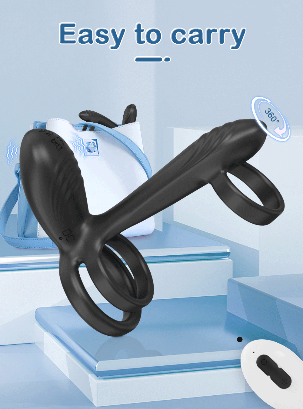 Vibrating Cock Ring for Men Remote Control Penis Ring Ejaculation Delay Chastity Cage Clitoris Stimulation Sex Toy for Couples
