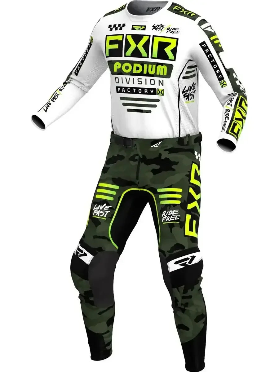 2024 Podium FXR MX Gear Set Top Motocross Dirt Bike Jersey Set Off Road Motorcycle Combos