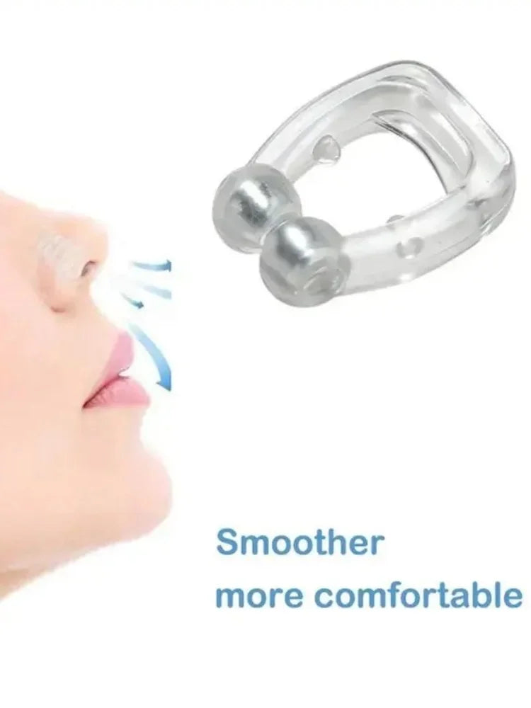 4Pcs Silicone Magnetic Stop Snoring Device Anti Snore Clip Professional Sleeping Aid Relieve Snore Latest Anti Snoring Devices
