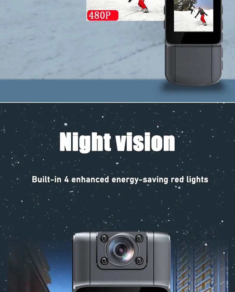 JOZUZE L11 1080P HD Mini Camera Portable Digital Video Recorder BodyCam Infrared Night Vision Police Cam Small Bike Camcorder