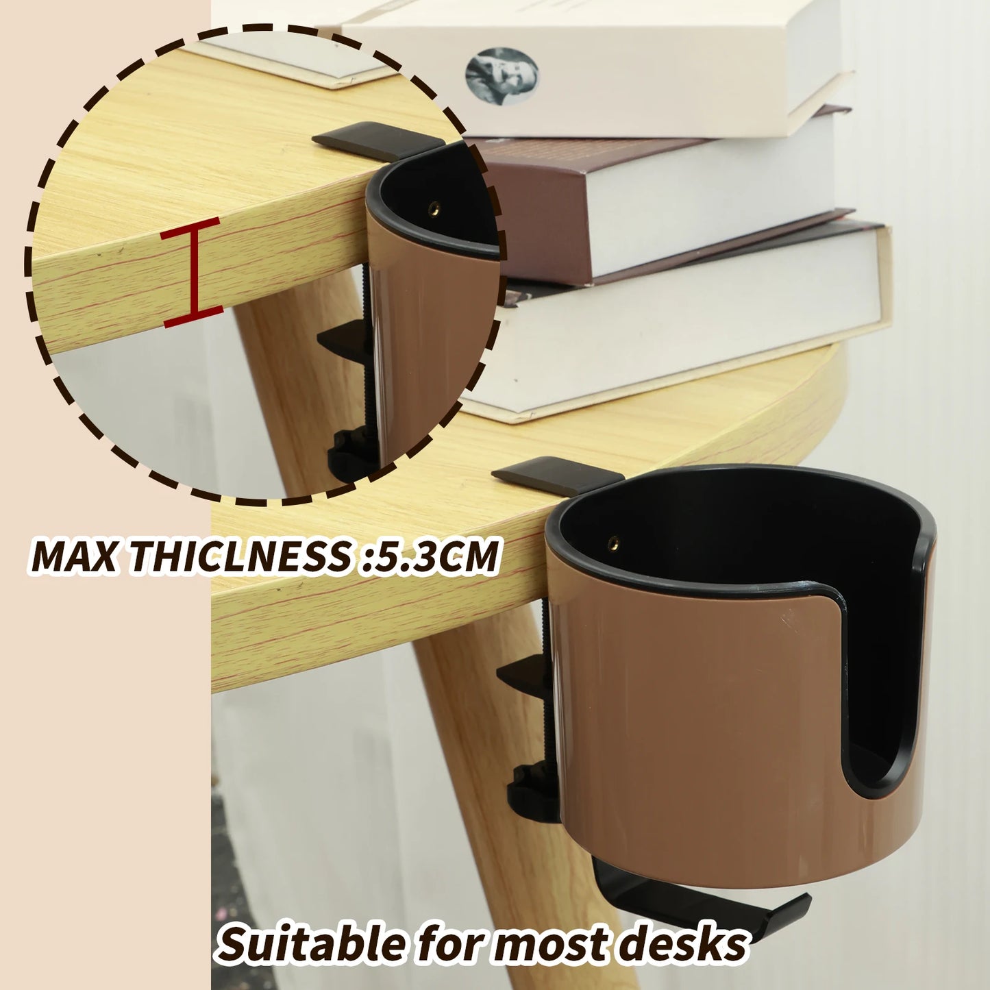 2 IN 1 Headphone Holder Nonslip Adjustable Desk Clamp Cup Rack for Coffee Mugs Water Cups Headphone Gaming Desk Accessories NEW