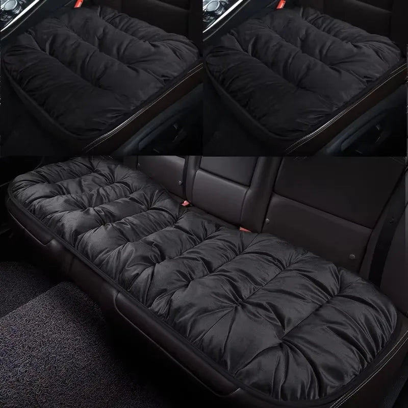 Winter Car Seat Cover with Back Pad Warm Slip-resistant Car Seat Cushion Chair Protector Universal for Suv Pick-Up Truck Sedan