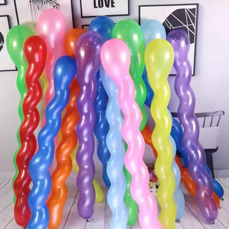 20/50Pcs Multicolor Spiral Long Balloon Unique Twist Spiraal Latex Balloon Wedding Happy Birthday Holiday Decorations Kids Toys