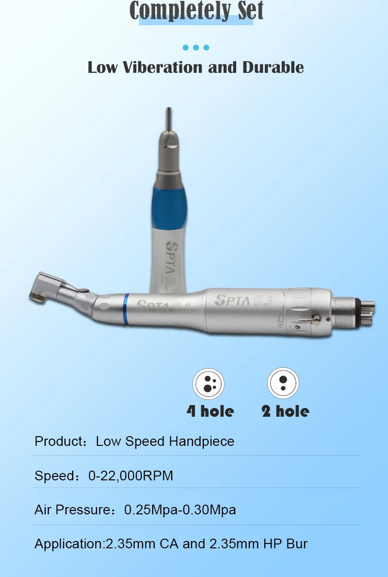 Dental 2Hole 4Hole Air Motor External Slow Low Speed Handpiece High Quality Kit Latch type Push Button Dental Tools