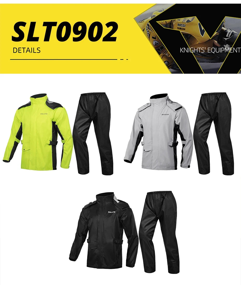 Motorcycle Raincoat Suit Rainstorm Prevention Jacket Pants Camping Hiking Fishing Raincoat Moto Raincoat Motorcyclist Rider Rain