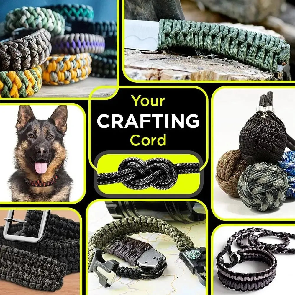 30m 4mm Thick Braided Paracord For Camping And Hiking, Handmade DIY Rope