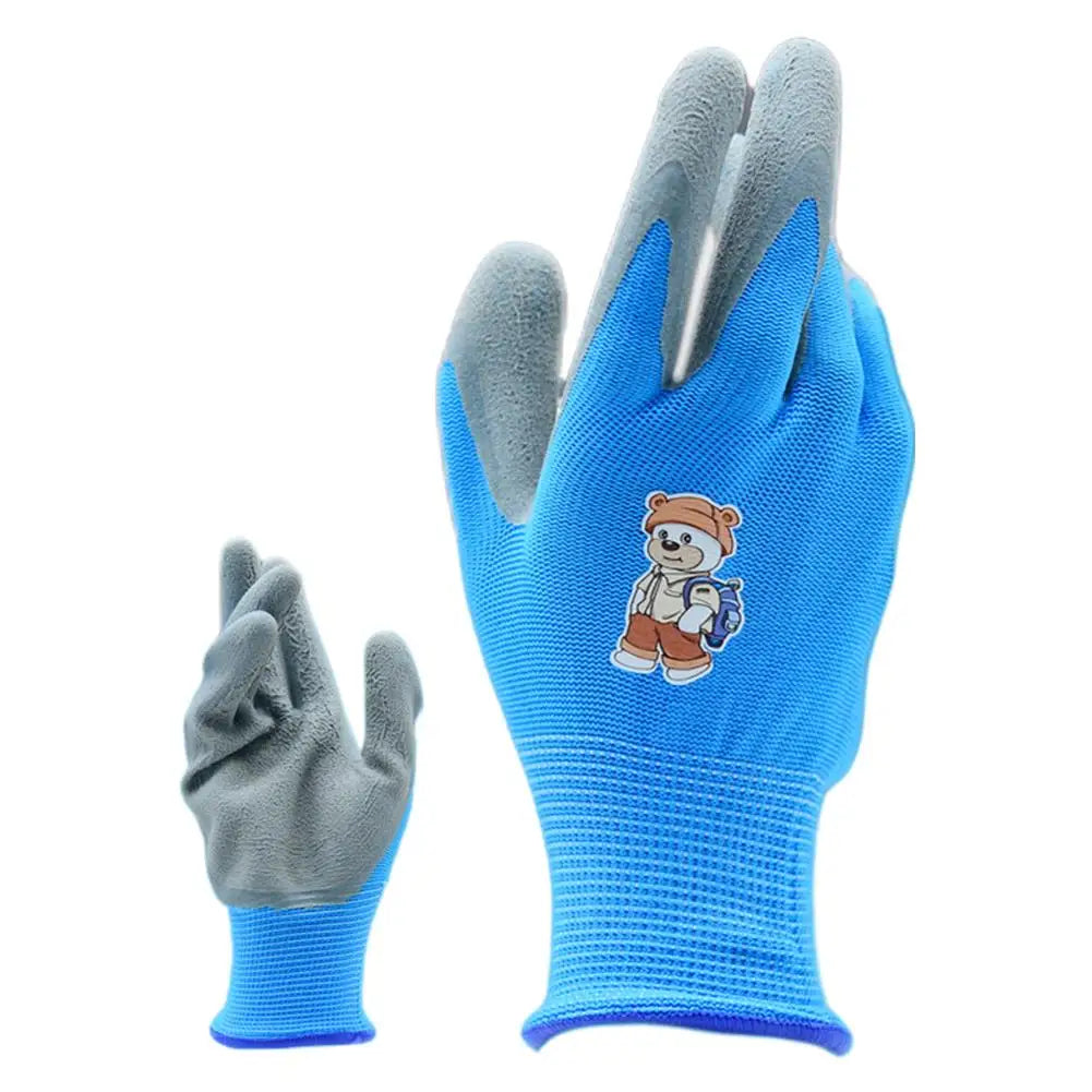 Gardening Gloves Kids Durable Waterproof Garden Work Gloves Non-Slip Children Safety Yard Work Gloves Portable Garden Supplies