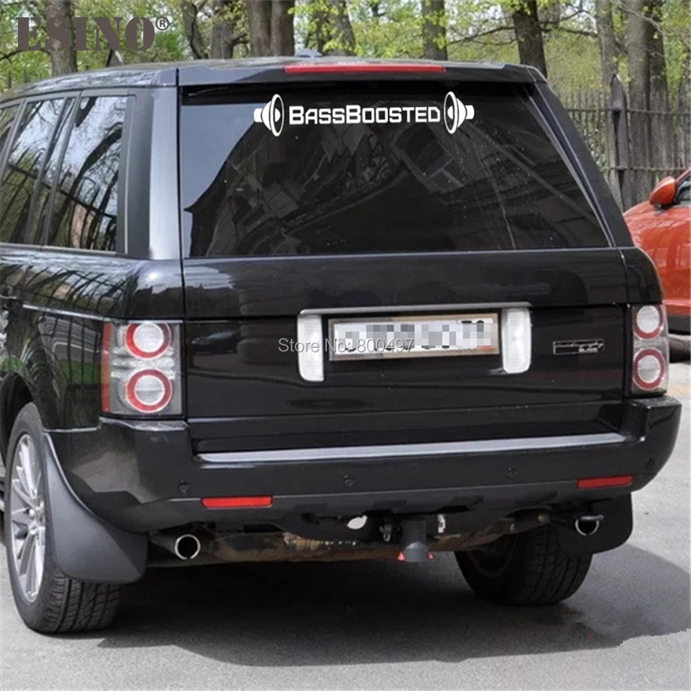 Car Styling Funny BassBoosted Bass Boosted Car Vinyl Decal Body Stickers PVC Carving Vinyl Decal Car Accessory
