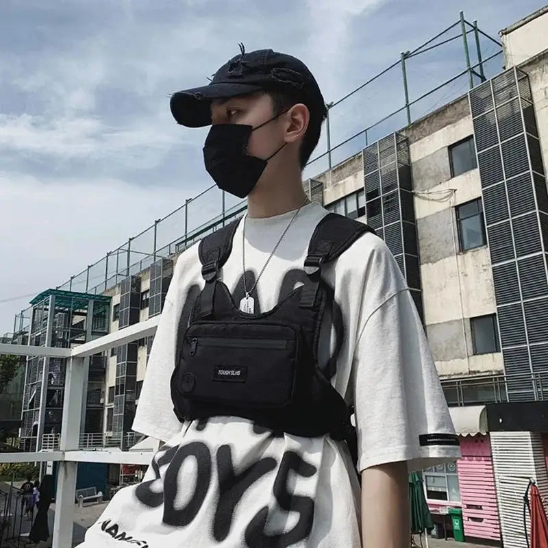 Tactical Vest Chest Bag Hip Hop Streetwear Fashion Large Capacity Functional Waist Sports Casual Oxford For Men Women Hot Sale