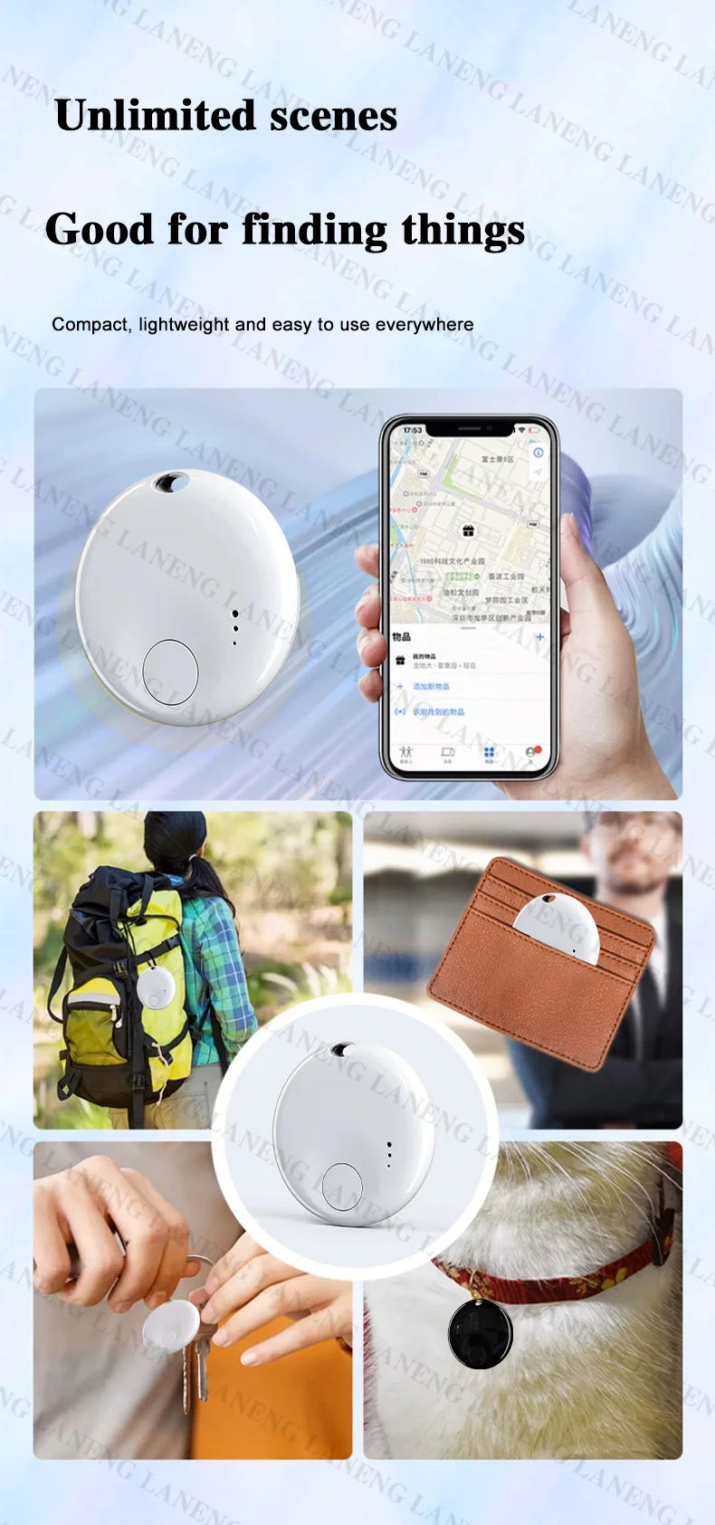 GPS IP67 MFI For Apple Tracker Smart Air Tag Child Key Pet Car Vehicle Lost Tracker Battery Life About 365 Day Bluetooth Tracker
