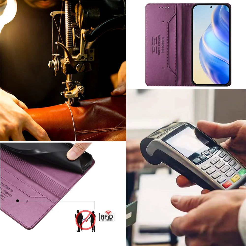 Magnetic Flip Leather Wallet Case For Samsung M62 M56 M55 M54 M53 M52 M36 M35 M34 M33 M32 M23 M15 M13 M12 M10 M05