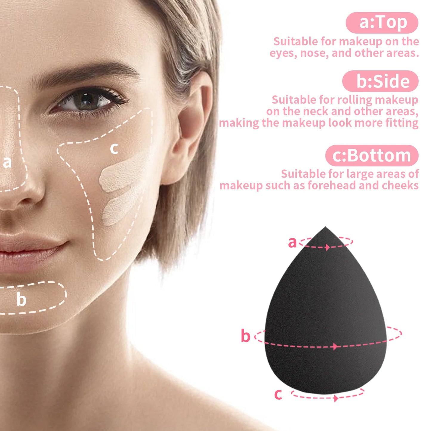 Ultra Thin Foundation Brush Makeup Mixing Palette with Spatula Flat Face Contour Brush Cosmetic Puff Blender Beauty Makeup Tools