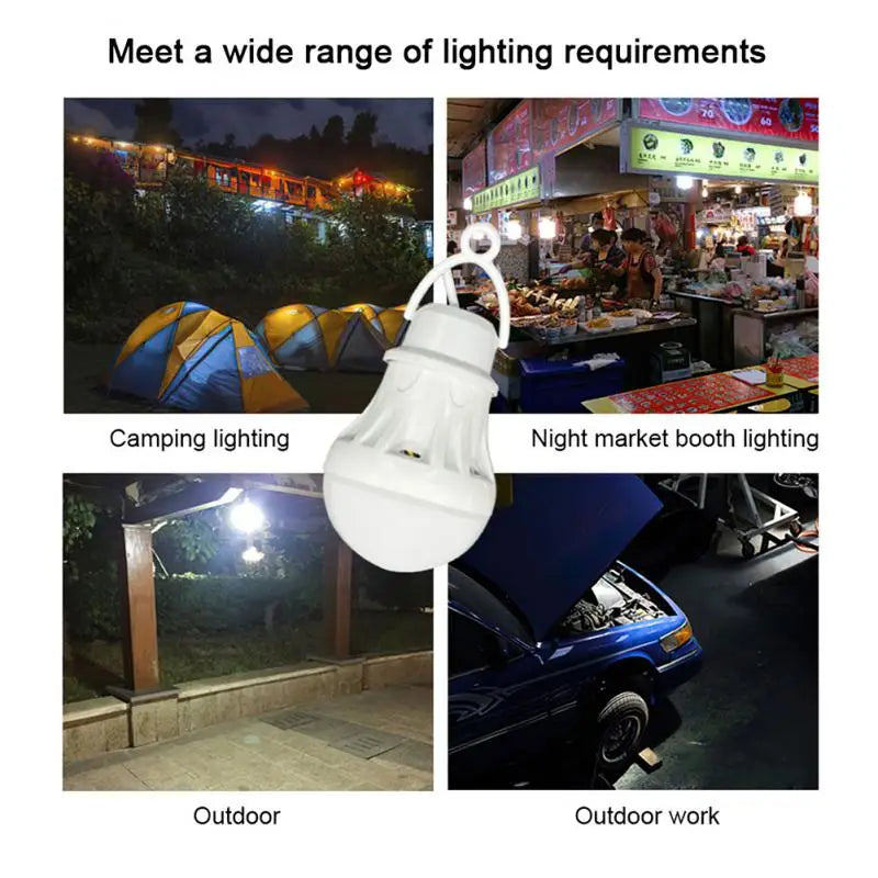 LED Light Bulb Portable Camping Light Mini Light Bulb 5V Power Book Light Student Study Table Lamp Outdoor Fishing Lighting