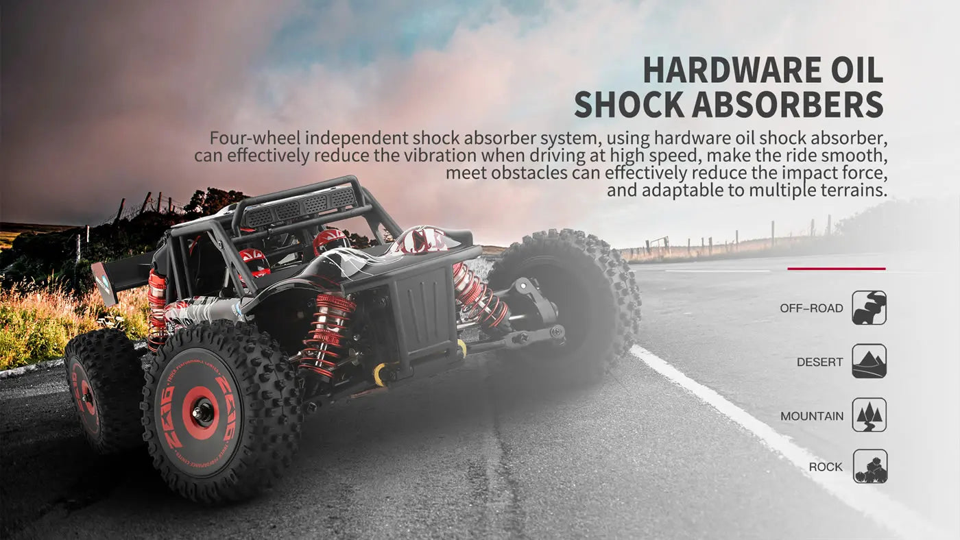 WLtoys 124016 V8 V2 1:12 4WD RC Racing Car High-Speed Brushless Motor Off-Road One Hand Remote Control Drift Climbing Kids Toys