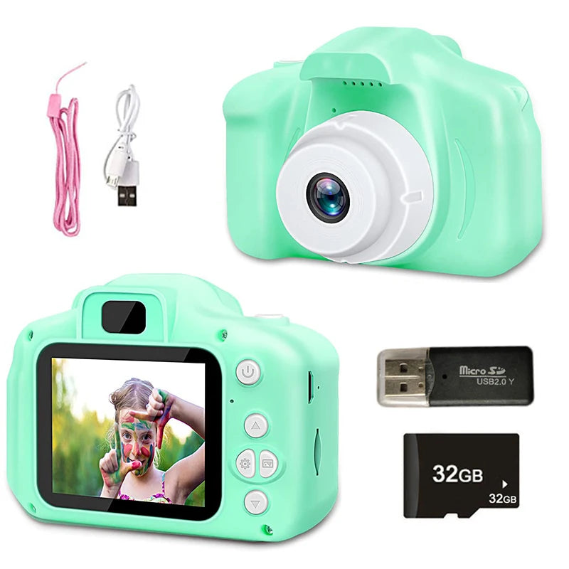 Children's Camera 1080P HD Screen Camera Video Toy 8 Million Pixel Kids Cartoon Cute Camera Outdoor Photography Toy