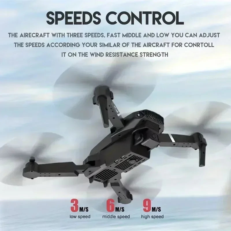 4K Aerial Photography UAV E88Pro RC Drone With 1080P Wide Angle Dual HD Camera Foldable RC Helicopter WIFI FPV Toy Gifts