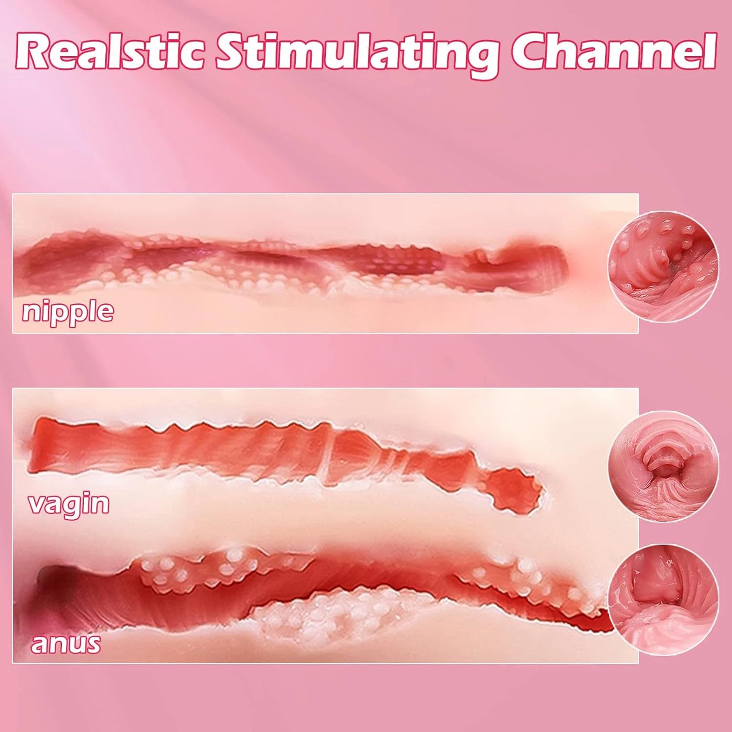 Sex Doll with Flexible Torso Realistic Size Body Skin Texture Soft Buttocks Big Breasts Pubic Area Ass Masturbation Hole for Men