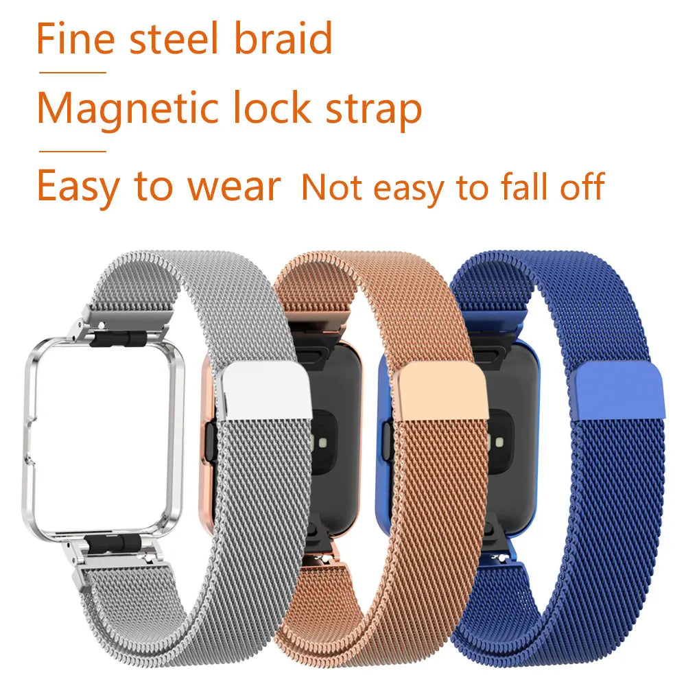 Milanese Strap For Xiaomi Mi Watch Lite Smart Watch Metal Frame Protector Case Bracelet Watchband For Redmi Watch 2 Lite Correa