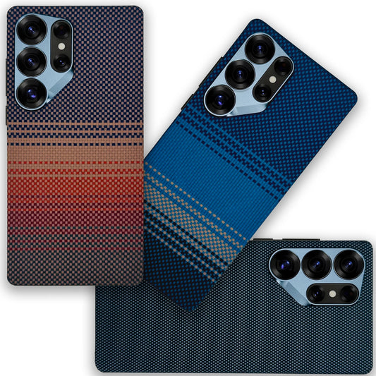 For Samsung Galaxy S25 Ultra Original Feel Ultra-Thin Real Aramid Carbon Fiber Case Built-in Magnetic Wireless Charging