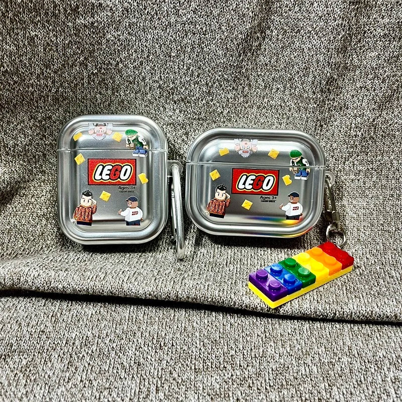 Plating Building Block Airpods4 Protective Cover Airpodspro2 Protective Case Airpods3 Apple Headphone Airpods2 Protective Case