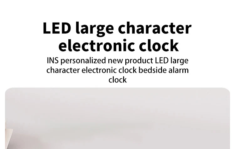 Led Digital Intelligent Electronic Clock Kitchen Timer Bedroom Bedside Alarm Clock Fashion Dazzling Color Transparent Screen