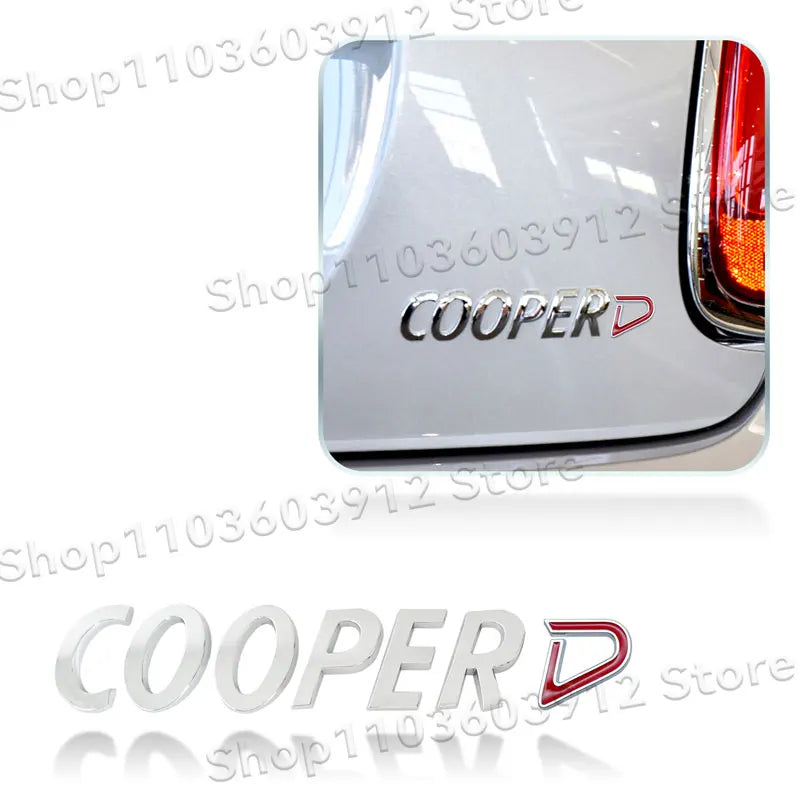3D Metal Car Styling Cooper S/Cooper D/Cooper SD Emblem Side Fender Rear Tail Trunk Sticker For Mini JCW Clubman R55 R56 R60 F55