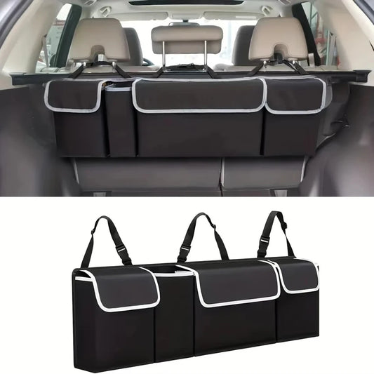 Versatile Oxford Cloth Car Trunk Storage Bag Rear Seat Back Hanging Vehicle Organizer Box for Automobile Interior