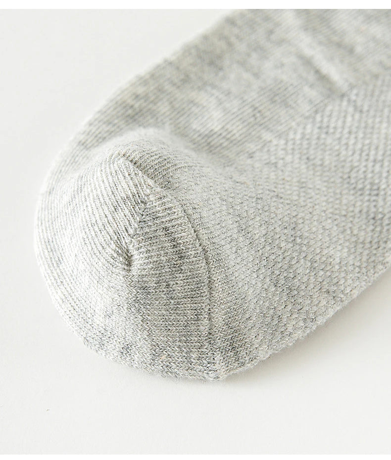 HSS 5Pairs Organic Cotton Men Socks Ankle Breathable Mesh Sports Sock Casual Athletic Summer Thin Short Sokken Plus Size EU40-46