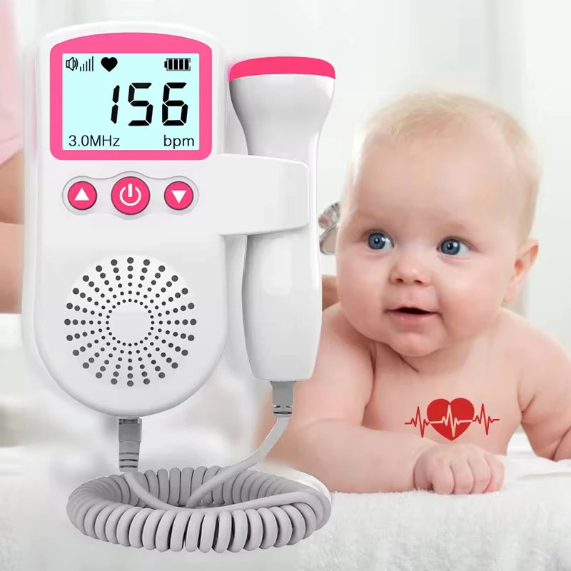 AJC Household Doppler Fetal Heart Rate Monitor for Baby Pregnancy Heartbeat Detector Pulse Meter No Radiation Stethoscope