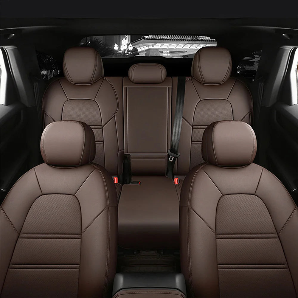 For Land Rover Range Rover Velar 2017 2018 2019 2020 Faux Leather Custom Car Seat Covers Full Set Interior Protector Accessories