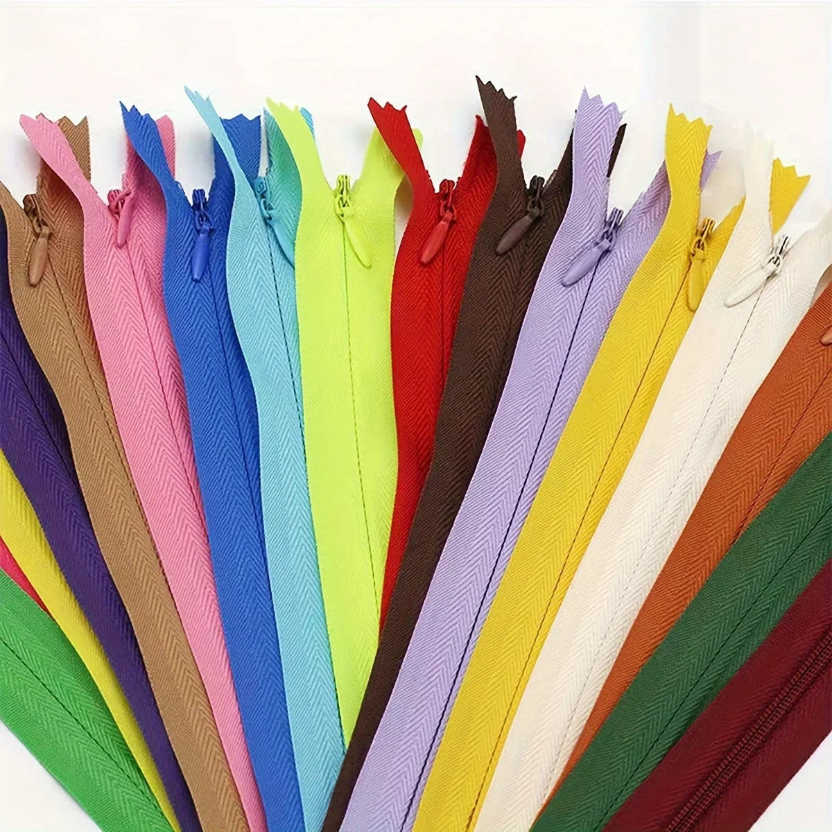 5 pcs 18cm-60cm Invisible zippers - various colors, suitable for premium hidden zipper dresses, pants, shirts, pockets, etc