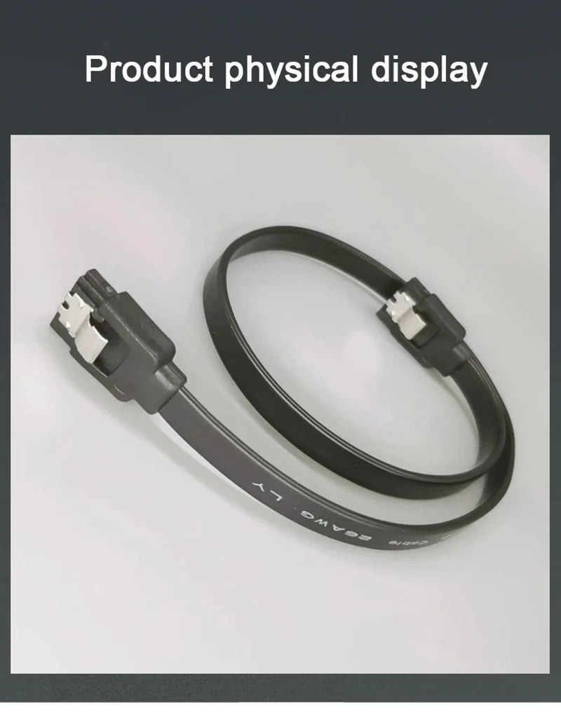 High speed SATA 3.0 hard drive data cable, solid-state, serial data cable, flexible SATA, fast transfer, 39cm