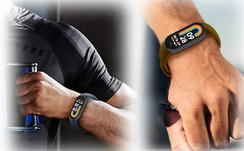 Sport Strap For Xiaomi Mi band 8-8 NFC Belt Replacement miband8 silicone Bracelet smart band 8 waterproof Watchbands Accessories