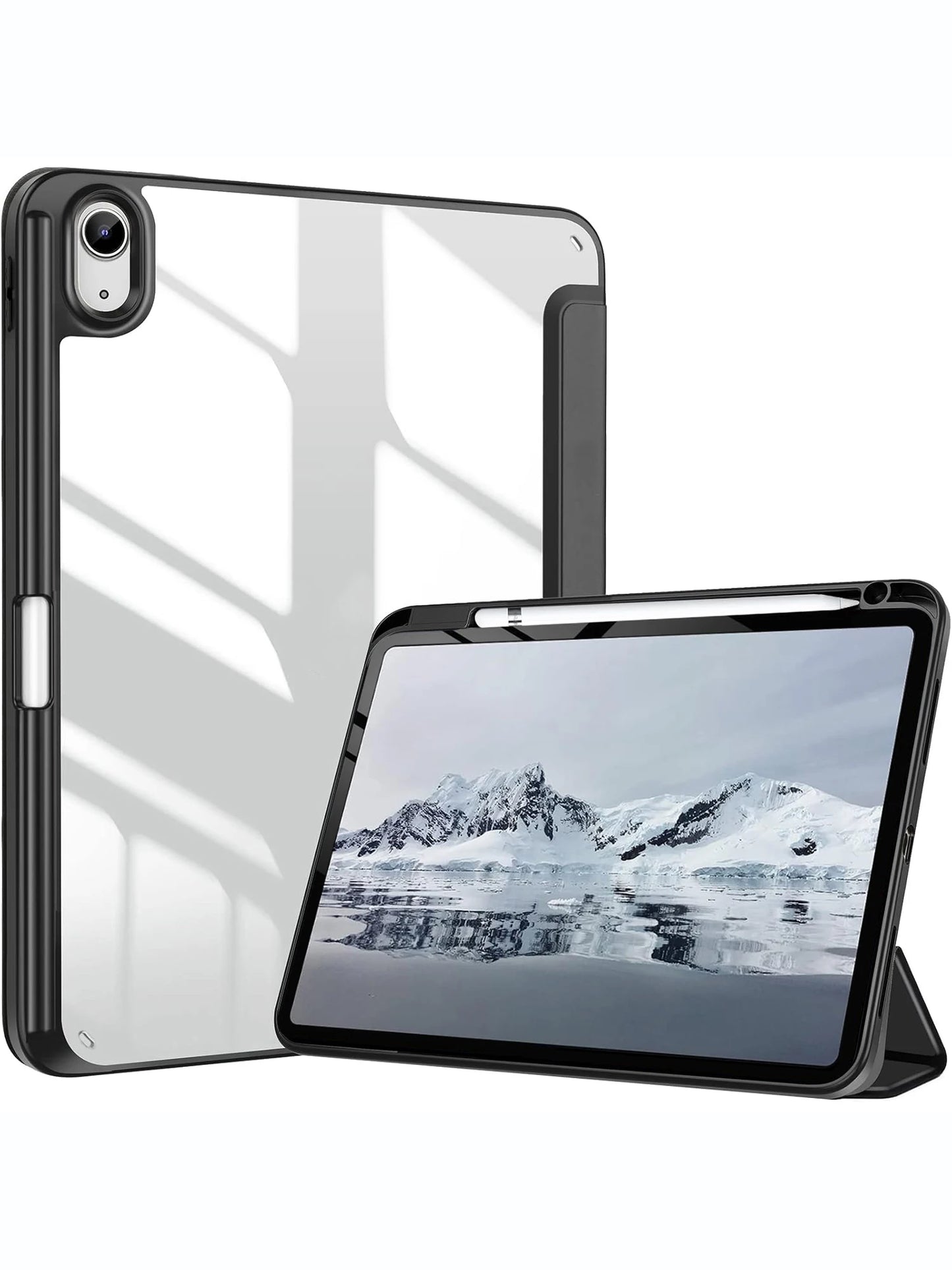 Flip Tablet Cover For iPad 10 2022 10th 10.9''/11 2025 11th (A16) 11'' Acylic Back Case With Pencil Holder Auto Wake up /Sleep