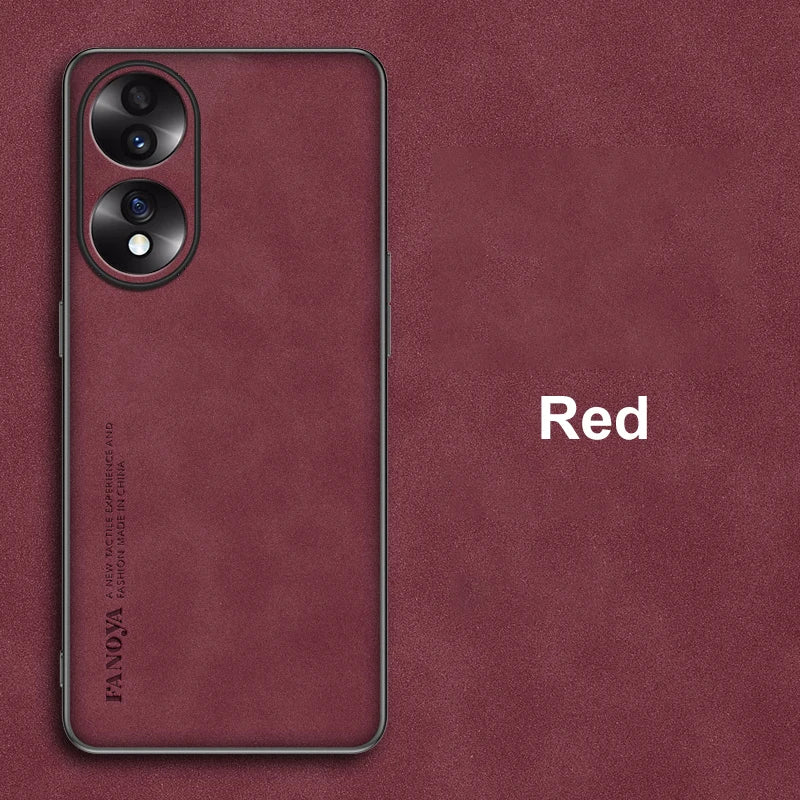 Luxury PU Leather Case For Honor 90 70 50 Back Cover Matte Full Protection TPU Silicone Phone Case For Honor50 Honor70 Honor90
