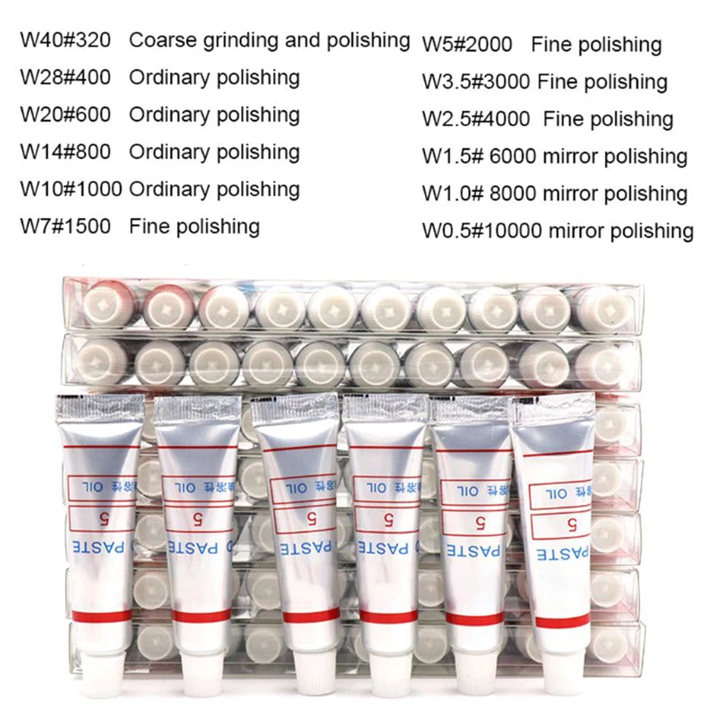 Metal Polishing Cream Diamond Abrasive Paste 320-10000 Grit Glass Metal Grinding Lapping Paste Oily For Grinding Glass Ceramics