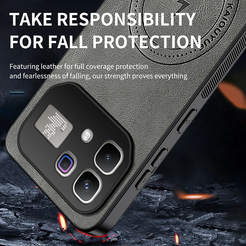 For Infinix Note 60 Pro 5G Case for Magsafe Luxury Sheep Skin Magnetic Matte Cover for Infinix Note60 Anti-drop Bumper Shell