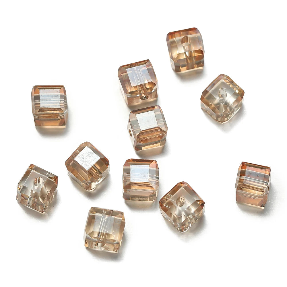 10pcs/Lot 6mm Crystal Square Bead Faceted Exquisite Beads for Jewelry Making DIY Charms Bracelet Necklace Accessories