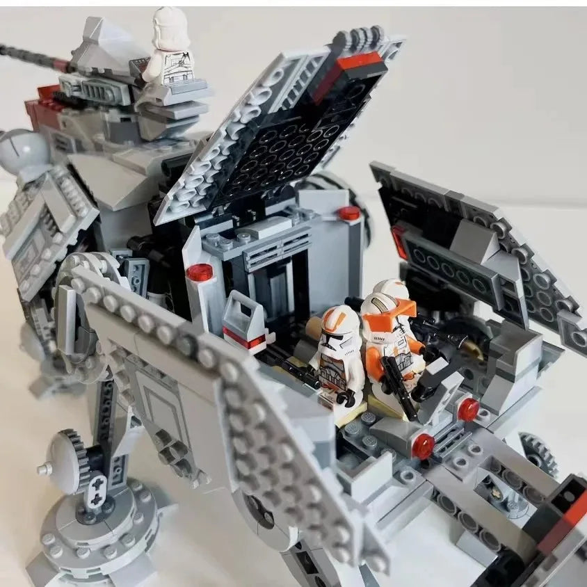Miniso Disney Star Wars All Terrain Tactical Actuator AT-TE Walker 75337 Model Building Kit Self-locking Bricks ChristmasGift